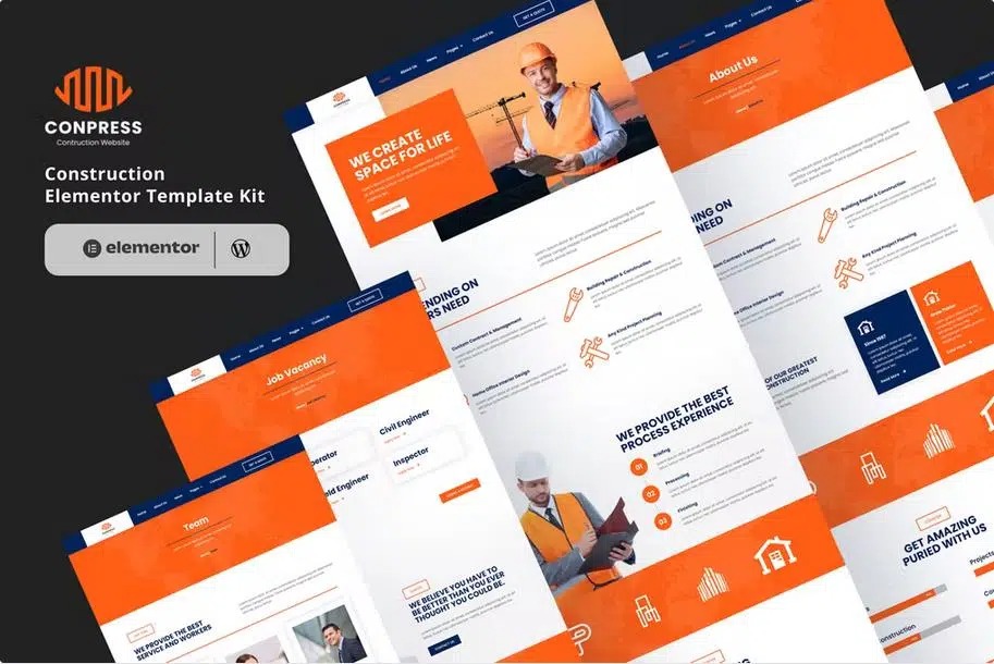 CONPRESS – CONSTRUCTION SERVICE ELEMENTOR TEMPLATE KIT